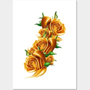 Beautiful flower, the Golden Rose Posters and Art